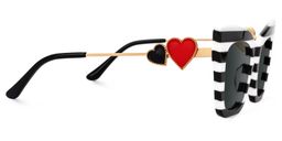 Cagle Black-White Cat eye Sunglasses2