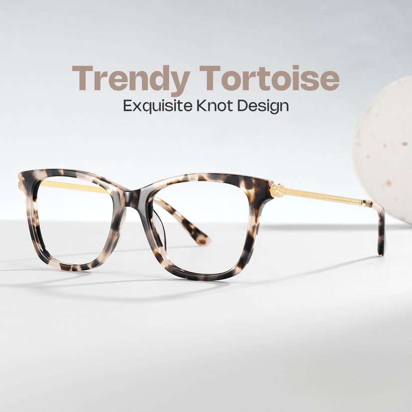 Vibert Tortoise Rectangle Glasses