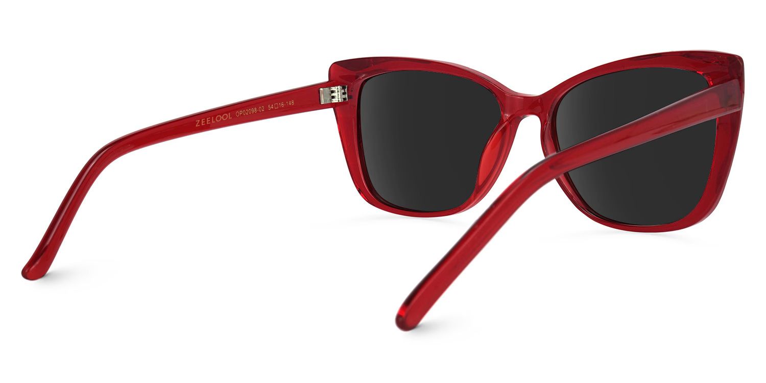 Farris Cat Eye Red Sunglasses for Women & Men | ZEELOOL UK3