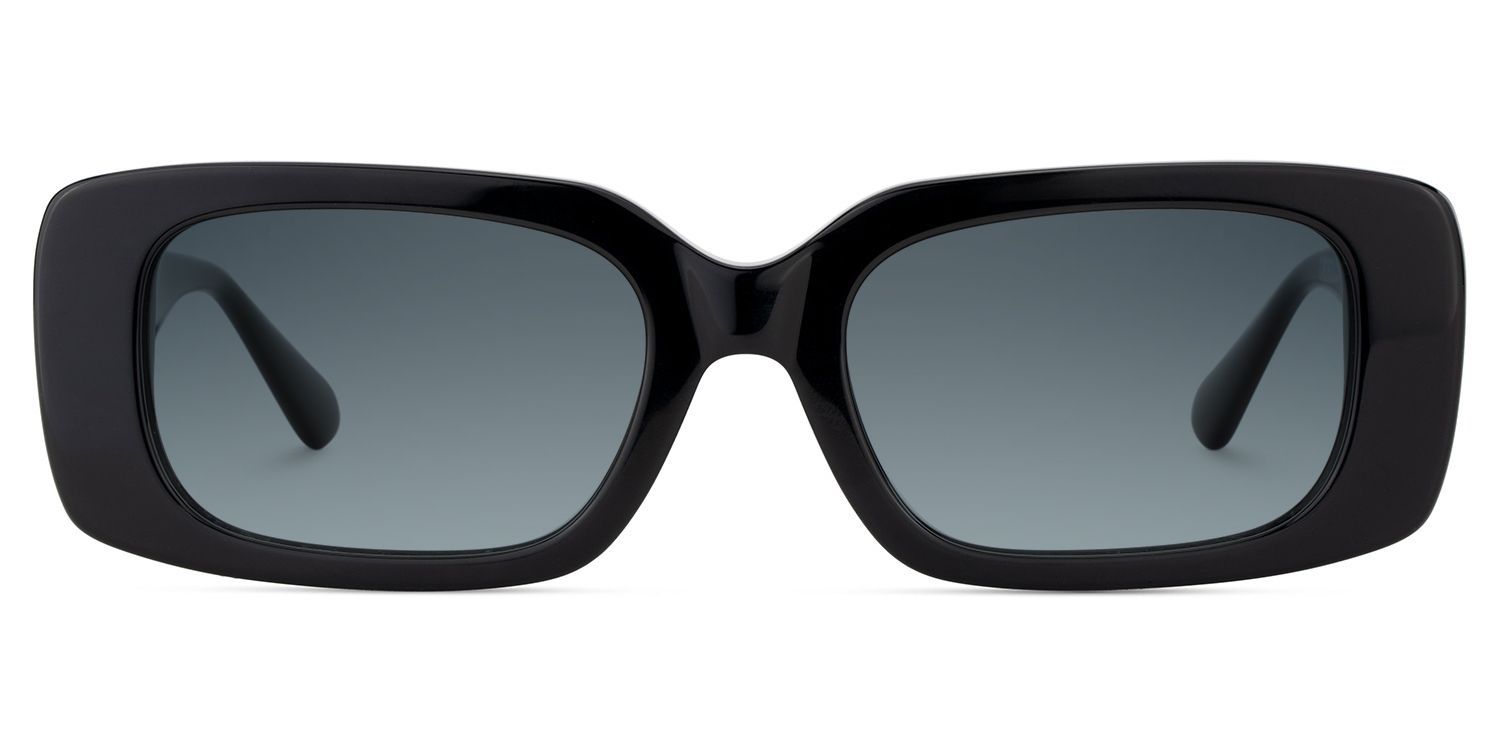 Jonas Rectangle Black Full Rim Sunglasses | ZEELOOL UK1