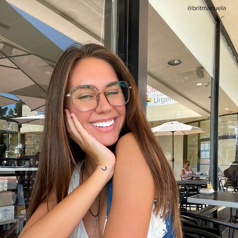 Payton Beige Geometric Glasses
