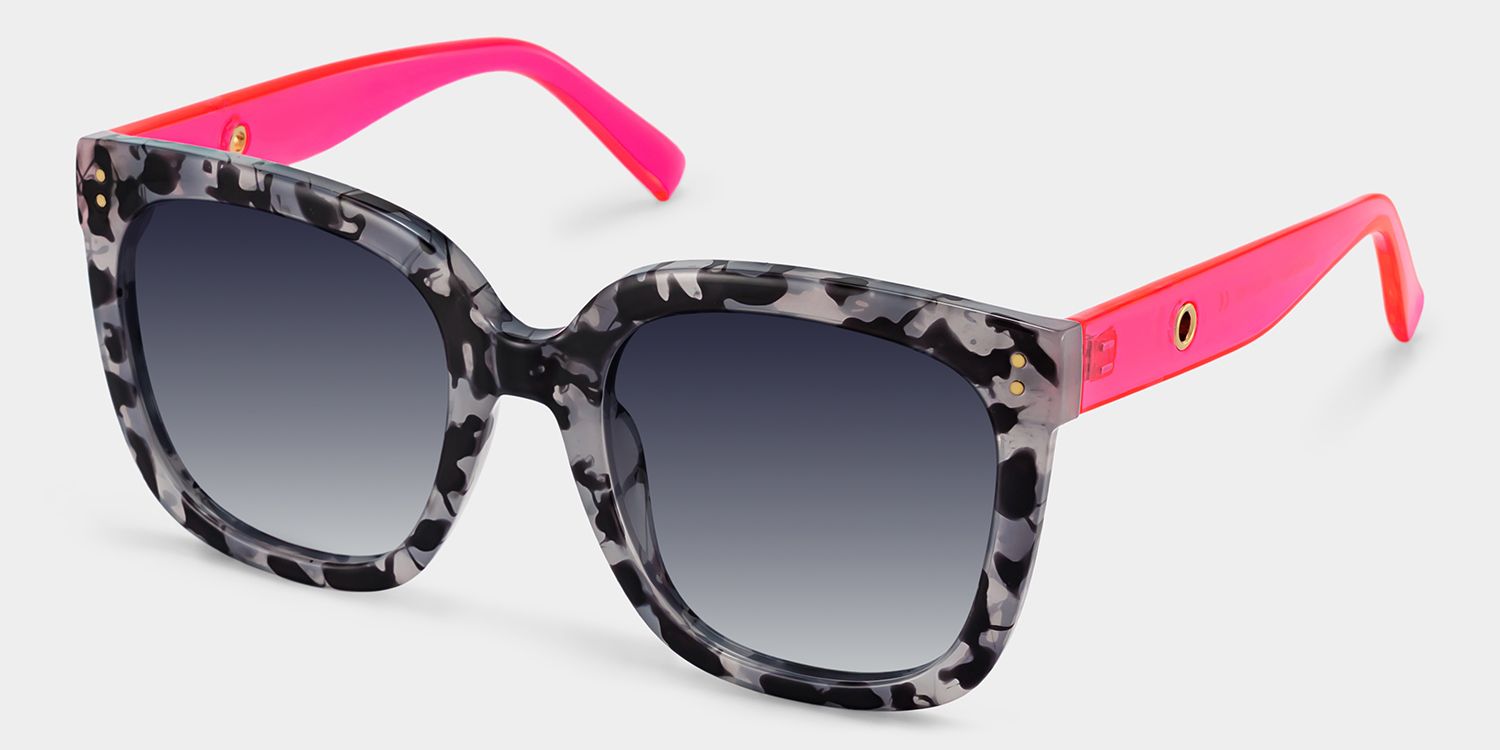 Ebony Gray-Tortoise Square Sunglasses to Frame Your Face | ZEELOOL UK2