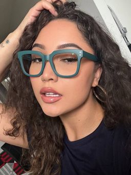 Liizbeett Green Square Glasses6