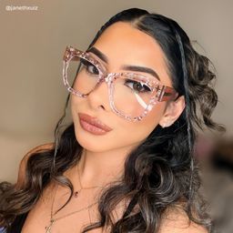 Minfia Pink Square Glasses9