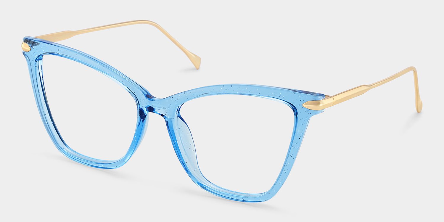 Hilary Butterfly Blue Glasses | Zeelool Glasses2