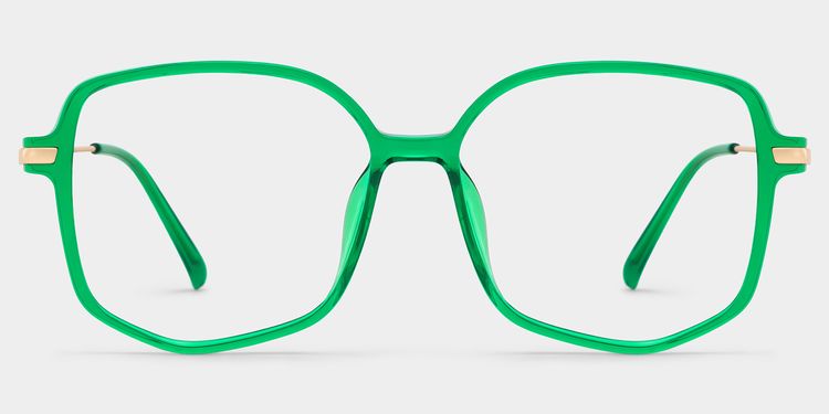 Payton Dark-Green Geometric Glasses