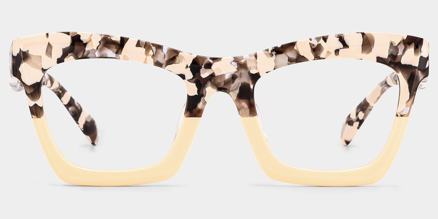 Benitez Square Two-Tone Frame and Pescription Glasses0