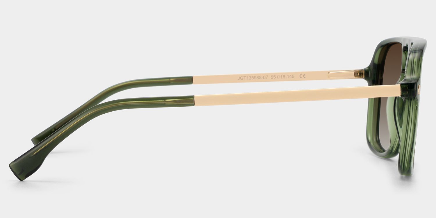 Kilworth Aviator Sunglasses with Tr90 Green Frames | ZEELOOL CA3