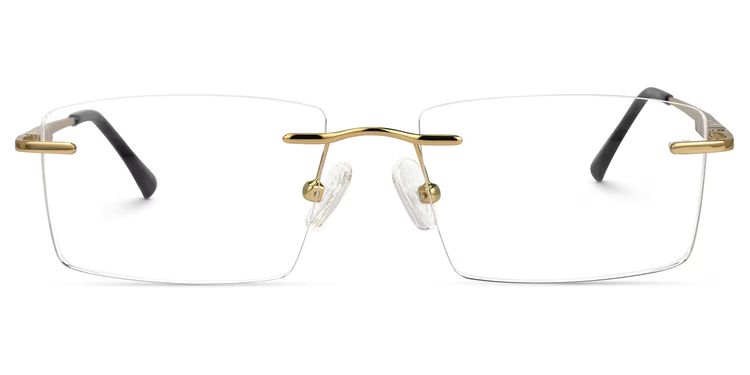 Cetina Gold Rectangle Glasses
