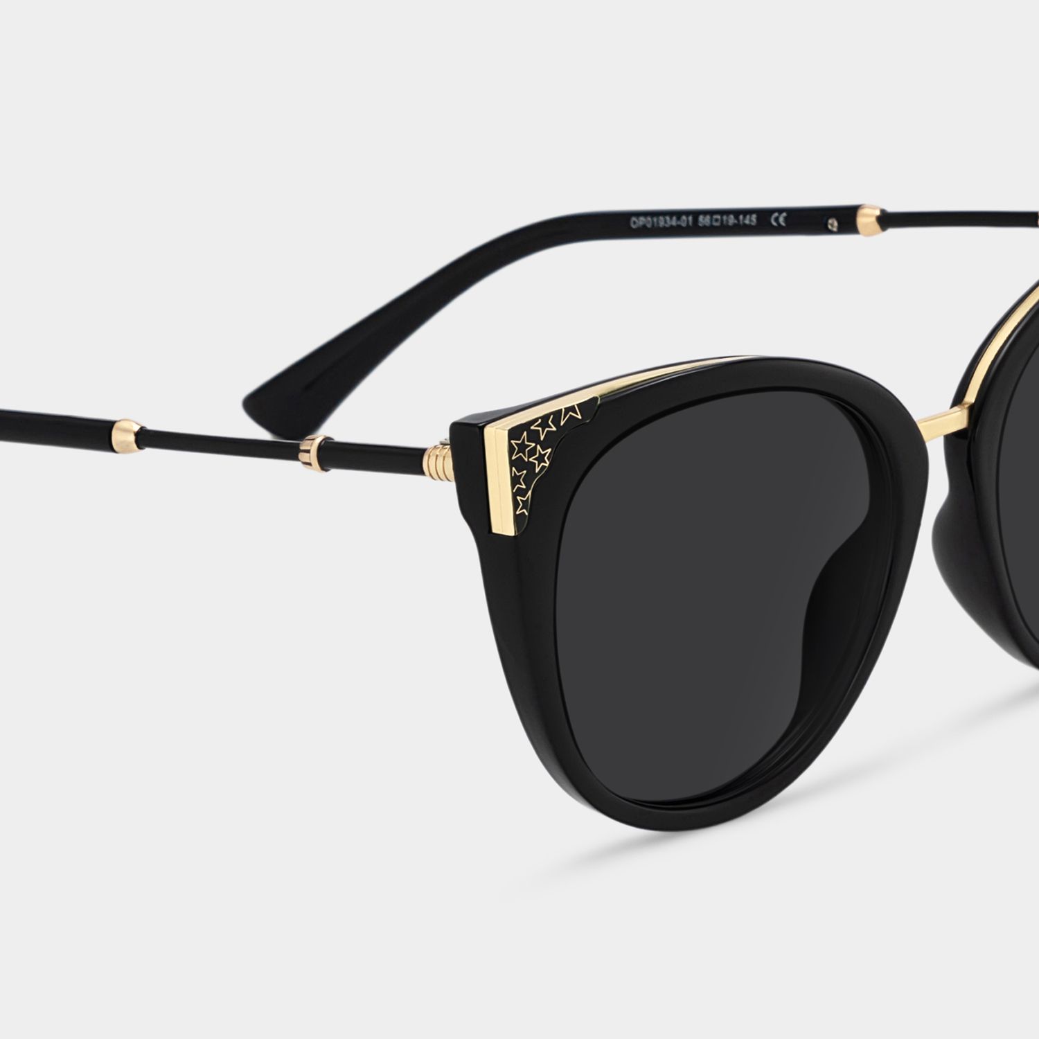 Dalton Cat Eye Black Full Rim Sunglasses | ZEELOOL UK4