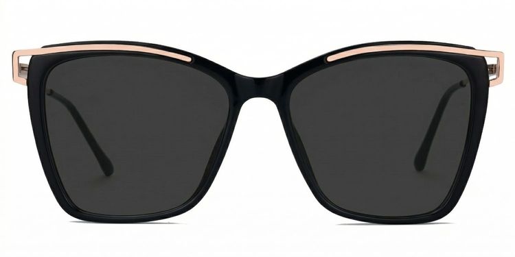 Krystle Black Square Sunglasses