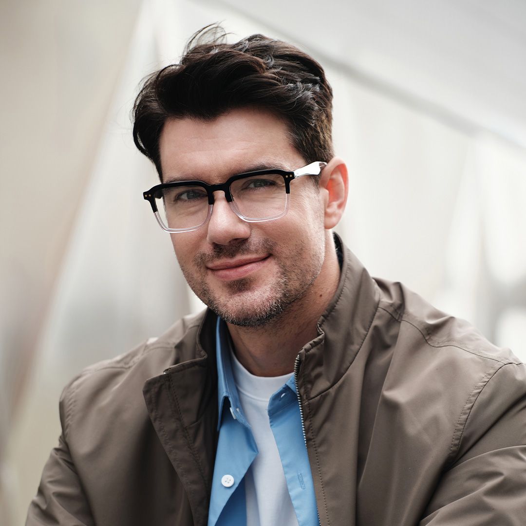 Vickerie Thin Black Clear Glasses in Square Design | ZEELOOL UK6