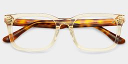 Patrick Clear Yellow Rectangle Glasses1