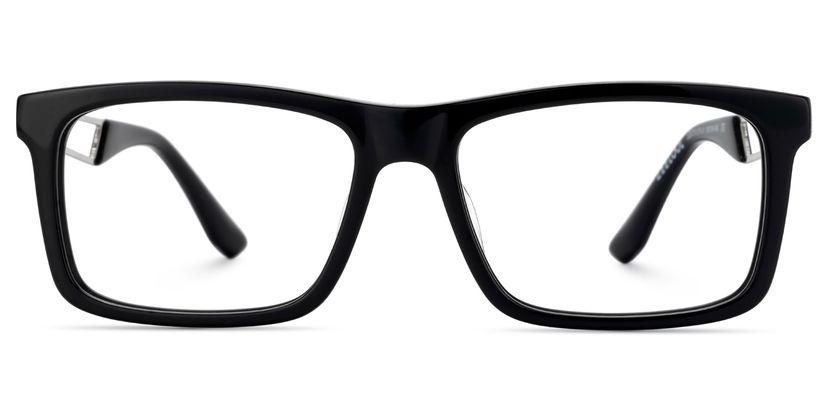Osvaldo Black Rectangle Glasses