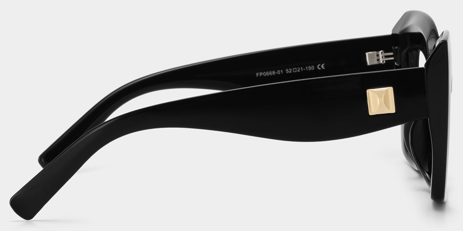 Alberta Cat Eye Black Oversized Thick Frame Glasses2