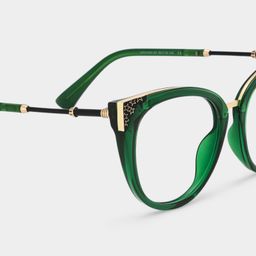 Dalton Dark-Green Cat eye Glasses4