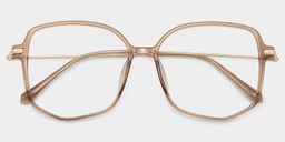 Payton Beige Geometric Glasses1