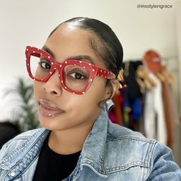 Malcolm Red-Dot Square Glasses5