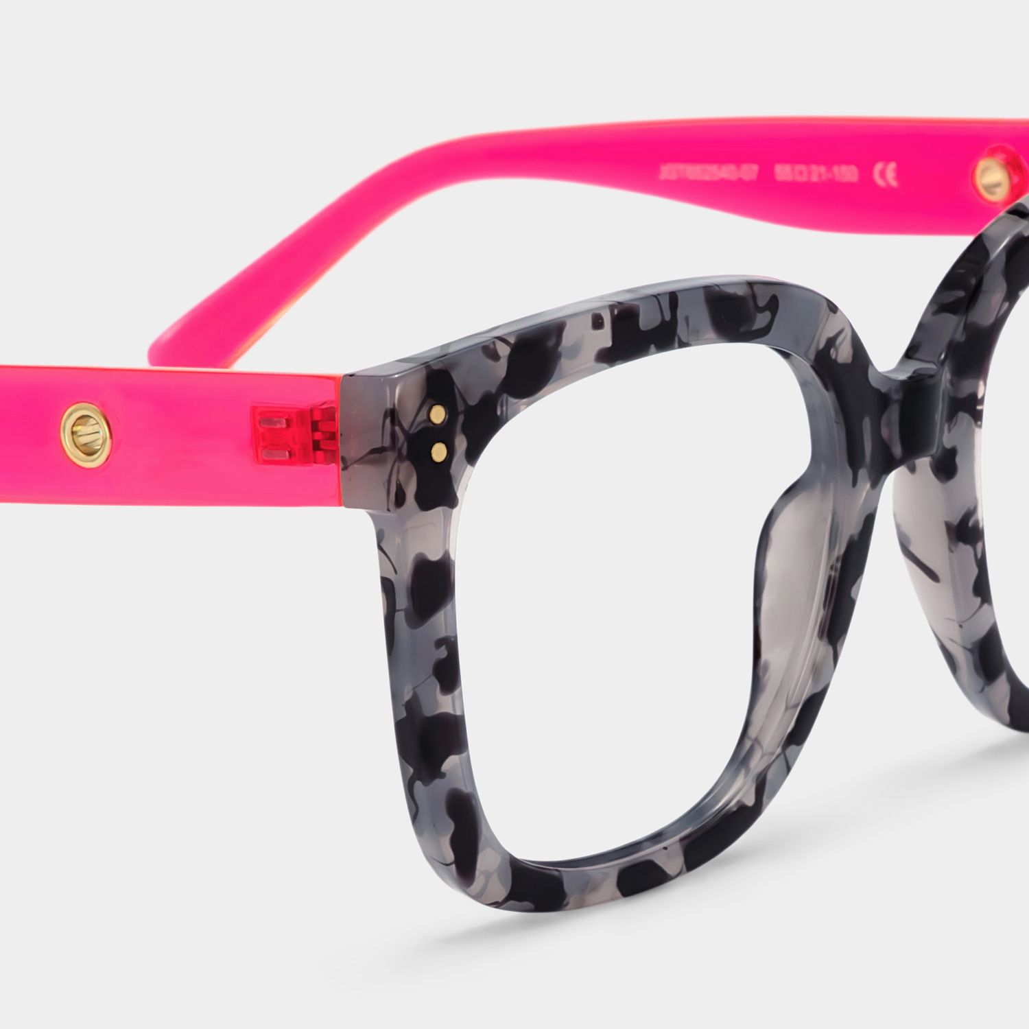 TR90 Ebony Eyeglasses, Ebony Square Glasses -Zeelool Glasses4