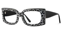 Orduno Gray Leopard Rectangle Glasses3