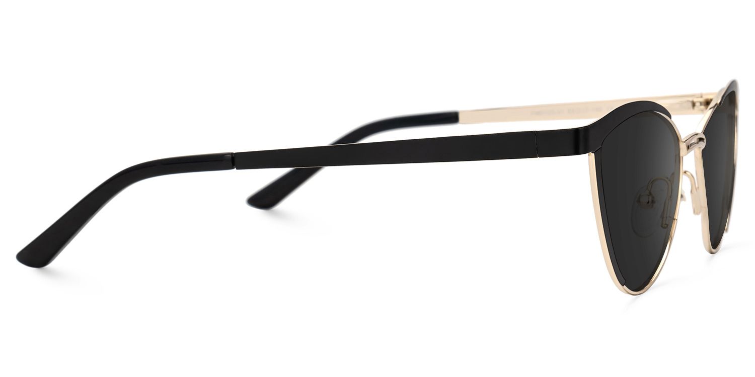 Sydney Cat Eye Black Full Rim Sunglasses | ZEELOOL UK2
