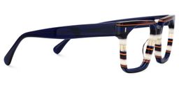 Laguer Blue Rectangle Glasses6