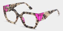 Viva Tortoise Pink Square Glasses3
