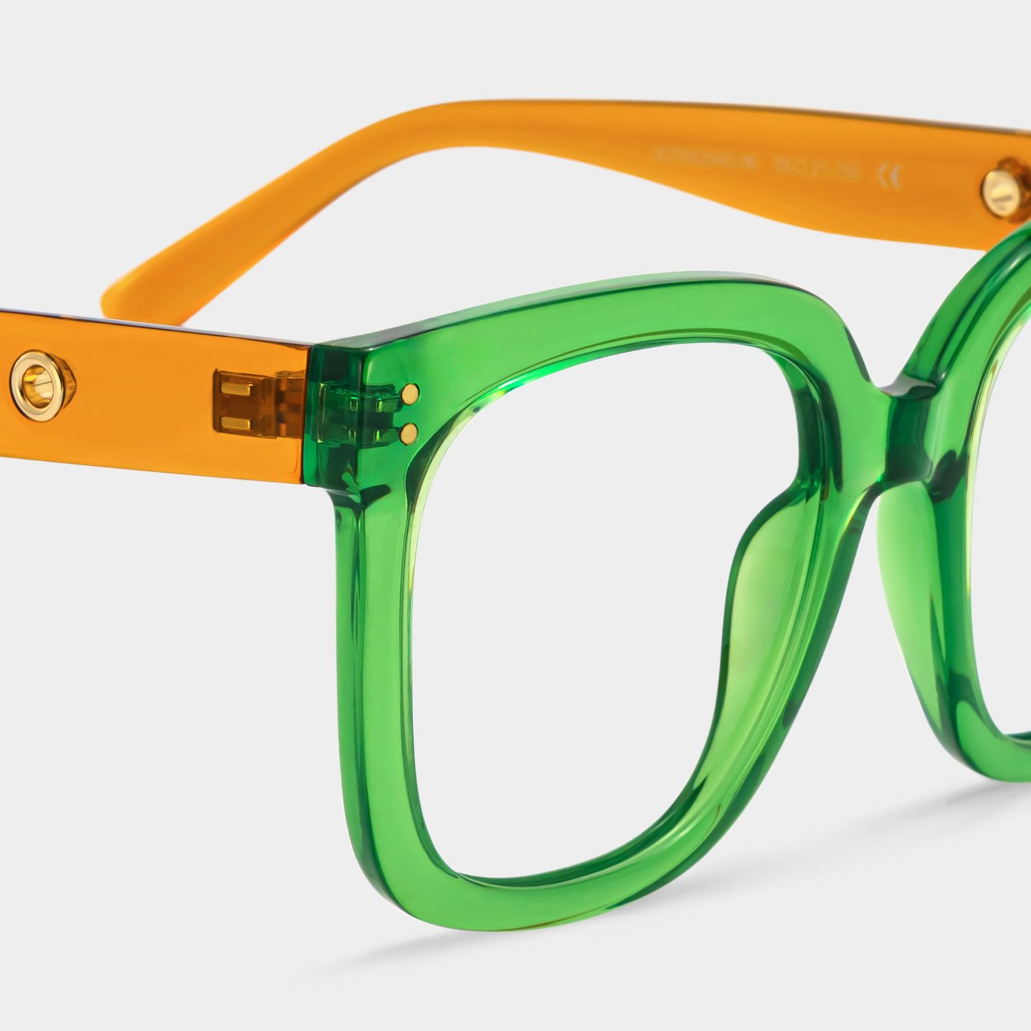 TR90 Ebony Eyeglasses, Ebony Square Glasses -Zeelool Glasses4