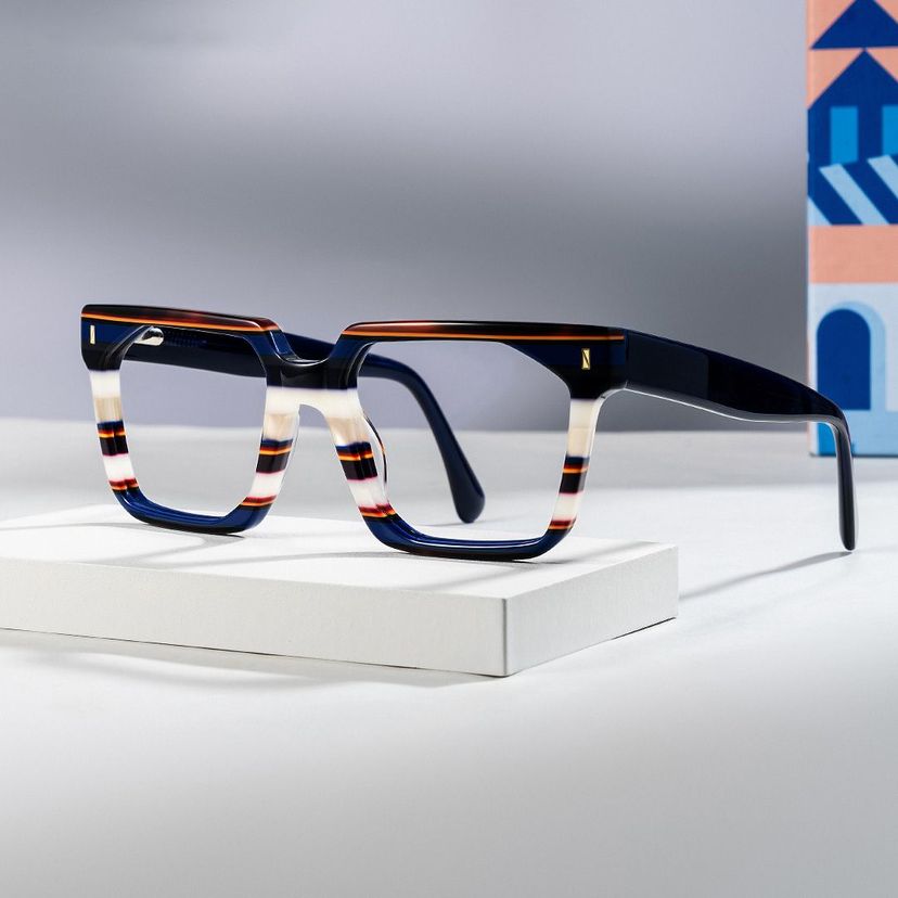 Laguer Blue Rectangle Glasses