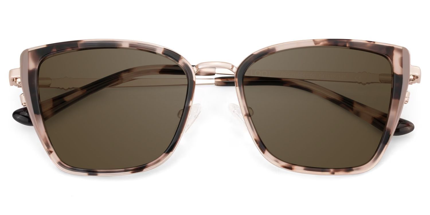 Juniper Mixed Tortoise Rectangle Frame Sunglasses | ZEELOOL UK1