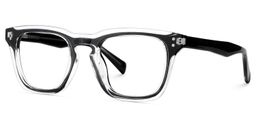 Liam Black Clear Rectangle Glasses3