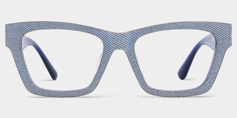 Cecilia Blue Rectangle Glasses