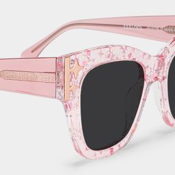 Minfia Pink Square Sunglasses5