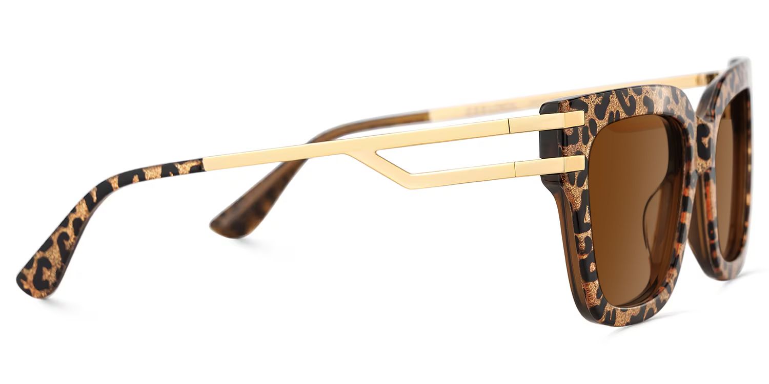 Lidia Leopard Frame Sunglasses with Square Style | ZEELOOL UK3