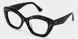 Giselle Black Cat eye Glasses3
