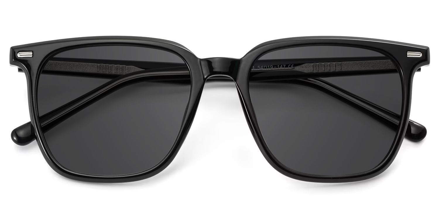Eliza Black Frame Sunglasses with Square Style | ZEELOOL UK1