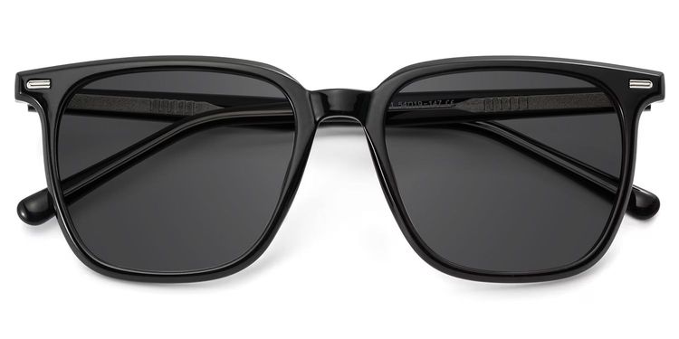Eliza Black Square Sunglasses