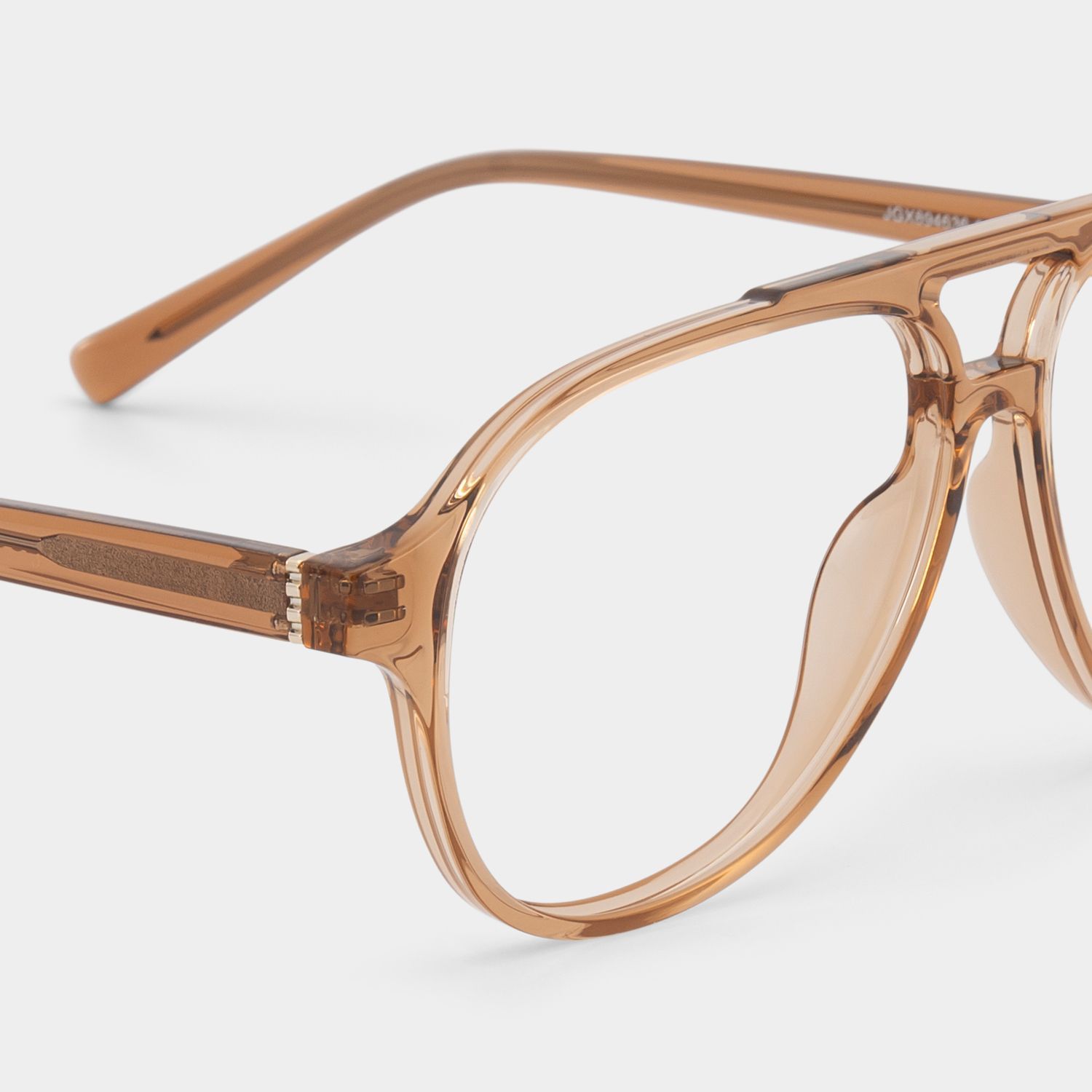 Drew Tan Clear Brown Aviator Glasses for the Female | ZEELOOL4