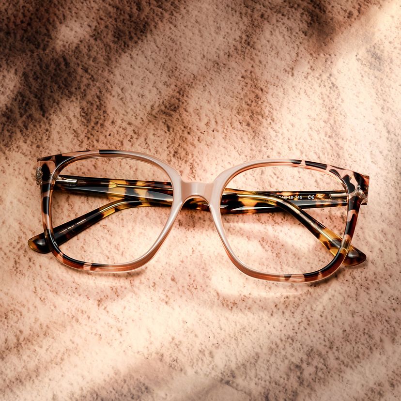 Siner Khaki Tortoise Square Glasses