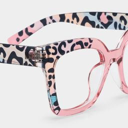 Malcolm Pink-Leopard Square Glasses4
