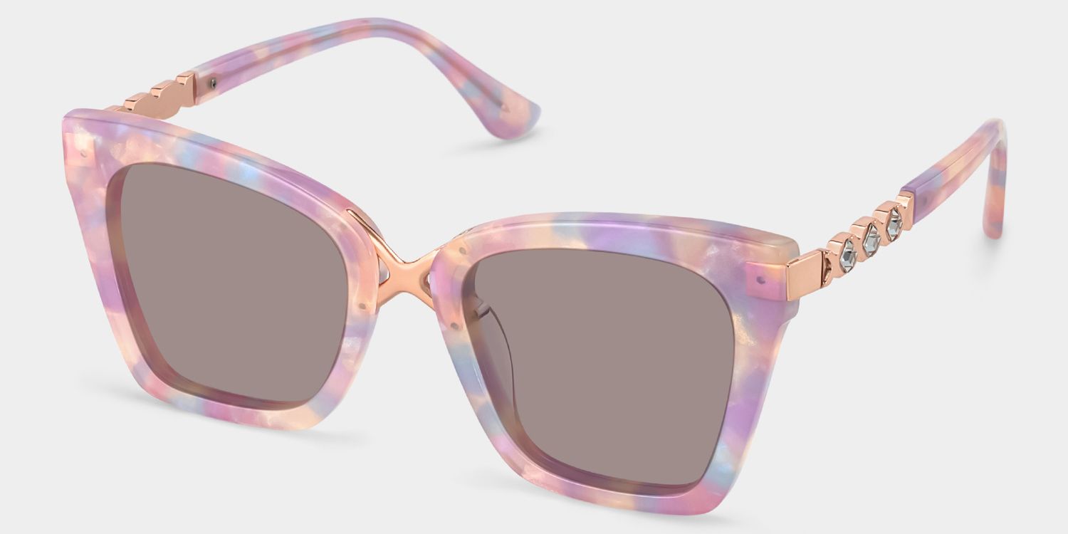 Darlyn Cat Eye Sunglasses with Mixed Pink Frames | ZEELOOL CA2