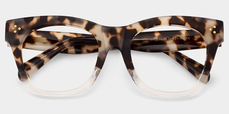 Tandy Light-Tortoise Square Glasses