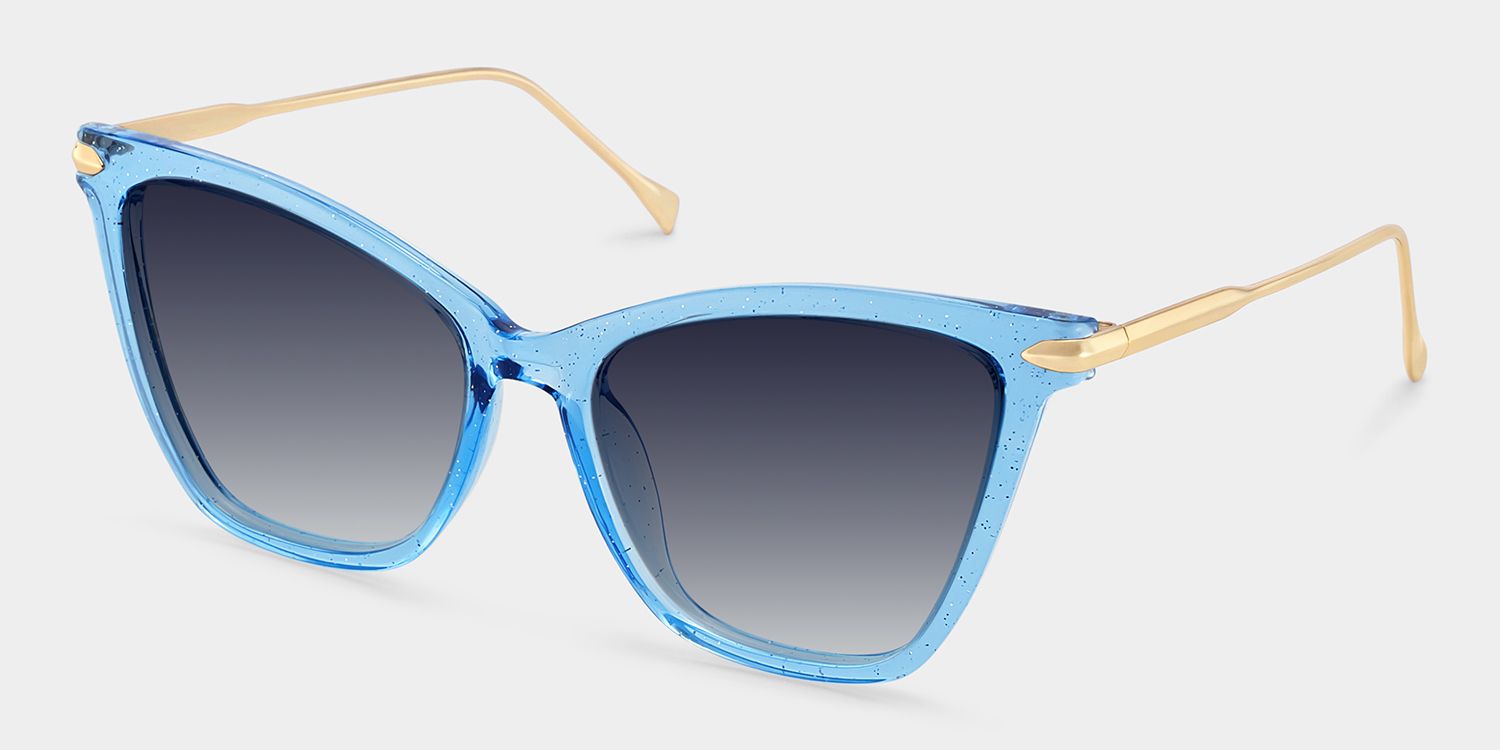 Hilary Blue Butterfly Polarized Sunglasses for Driving | ZEELOOL UK2