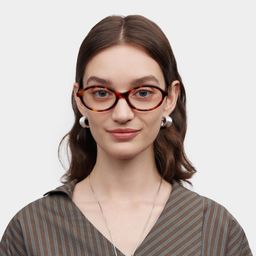Everly Tortoise Oval Glasses0