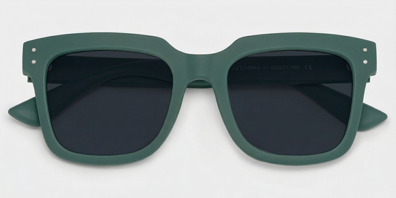 Liizbeett Square Sunglasses with Tr90 Green Frames | ZEELOOL CA1
