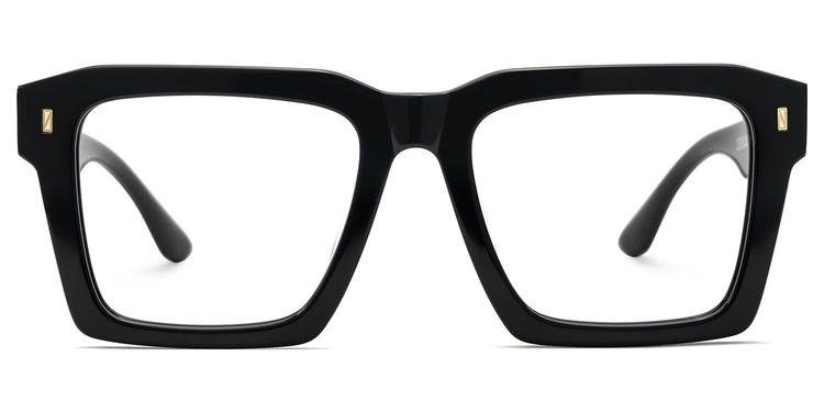 Kenish Black Square Glasses