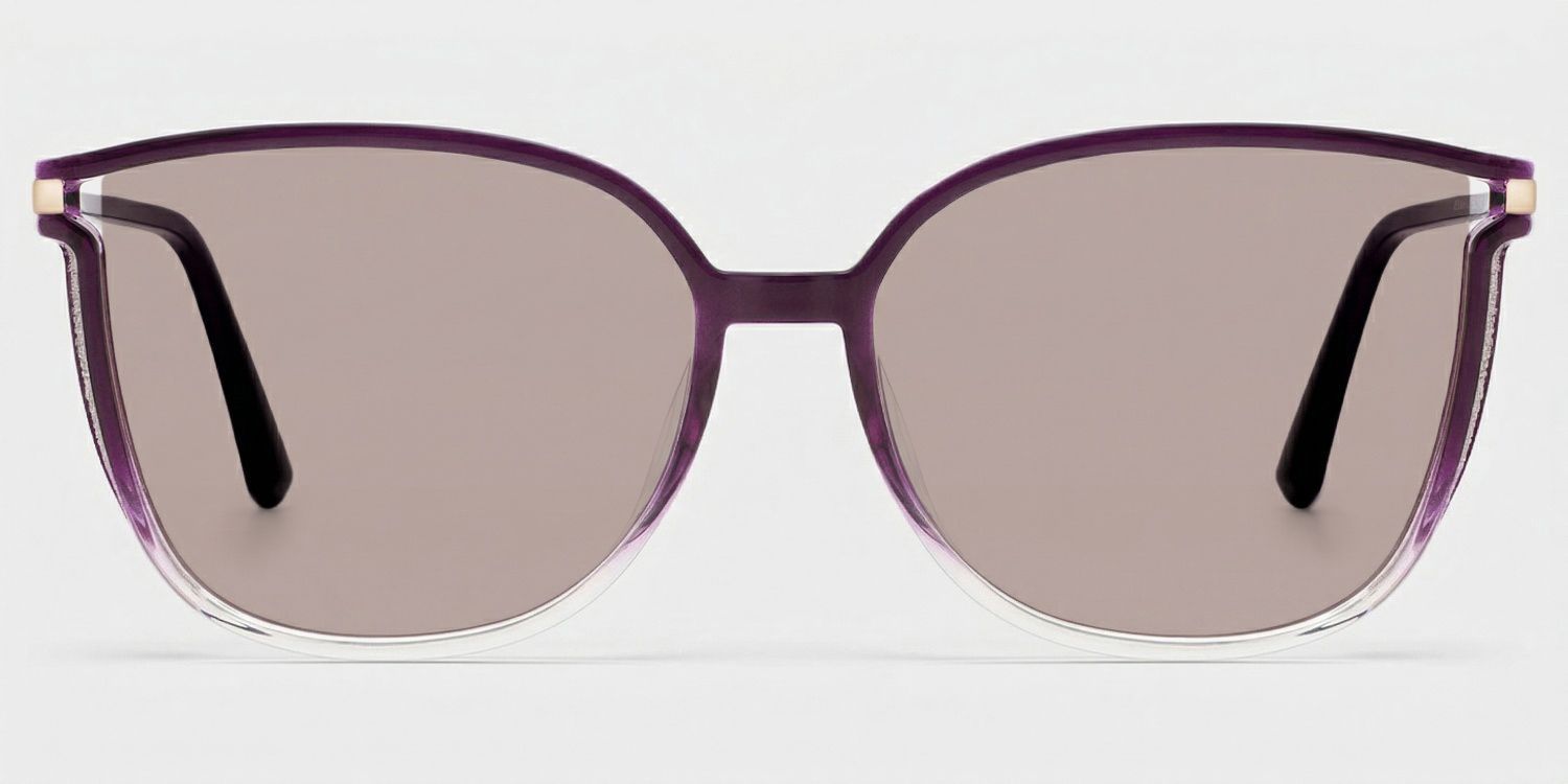 Rodz Square Purple Clear Sunglasses for Women & Men | ZEELOOL UK0