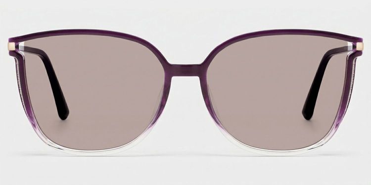Rodz Purple Clear Square Sunglasses