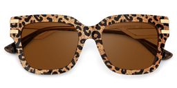 Lidia Leopard Square Sunglasses1