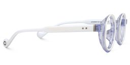 Glanton White Round Glasses2